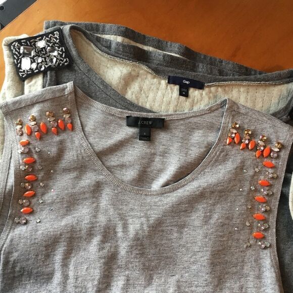 Bundle J. Crew and Gap jeweled tees - Picture 2 of 9